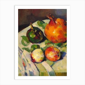 Onion Cezanne Style vegetable Art Print