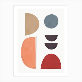 Geometry of circles and semicircles 6 Art Print