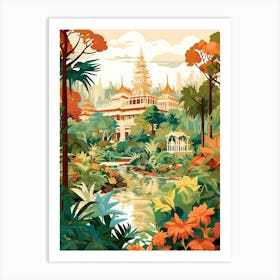 Nong Nooch Tropical Botanical Garden Thailand Illustration 1 Art Print