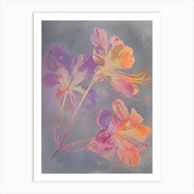 Iridescent Flower Peacock Flower 2 Art Print