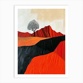 Lone Tree, Minimalism 8 Art Print