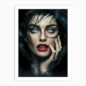 Woman With Blue Eyes 1 Art Print