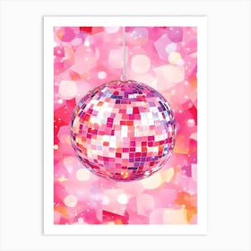 Disco Ball Background Art Print