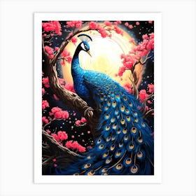 Peacock Painting 1 Art Print