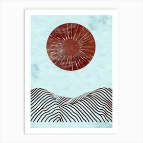 Sun In The Sky Minimalist, Bauhaus Art Print