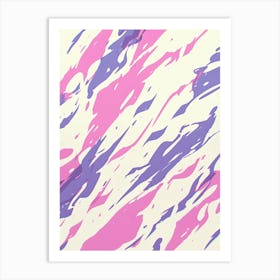 Pink And Purple Paint Art Print