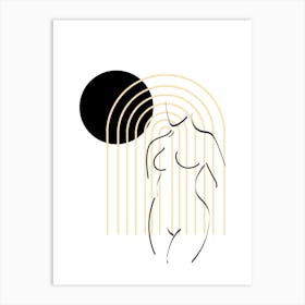 Abstract Line Art print Art Print