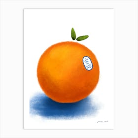 The Orange Wendy Cope Poem 1 Art Print