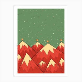 Festive Star Peaks Art Print