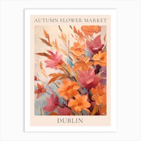 Autumn Flower Market Poster Dublin Art Print