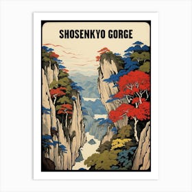 Shosenkyo Gorge, Japan Vintage Travel Art 3 Poster Art Print