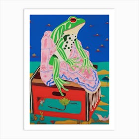 Maximalist Animal Painting Frog 1 Art Print