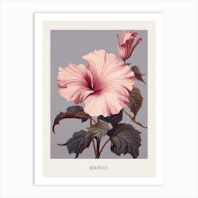 Floral Illustration Hibiscus 2 Poster Art Print