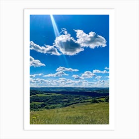 Blue Sky With Clouds 4 Art Print