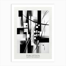 Perception Abstract Black And White 3 Poster Art Print