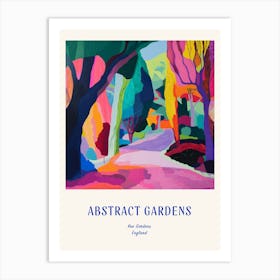 Colourful Gardens Kew Gardens United Kingdom 4 Blue Poster Art Print