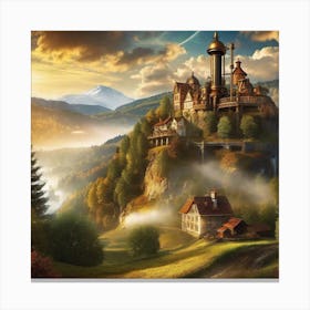 Castle In The Mountains 9 Canvas Print