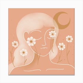 Bloom With Grace Square Canvas Print