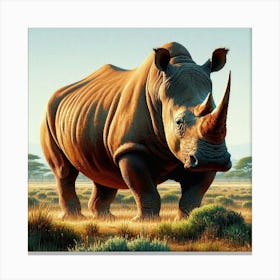 Rhinoceros painting 1 Canvas Print