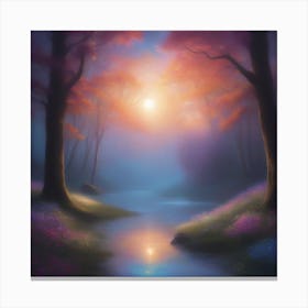 River In The Forest Canvas Print