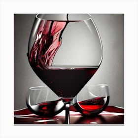 Red Wine Pouring Canvas Print