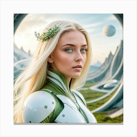 Futuristic Girl 17 Canvas Print