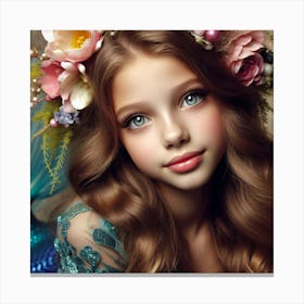 Mermaid Girl Canvas Print