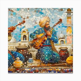 Mosaic Musicians Canvas Print