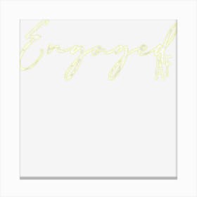 Women Engaged Af Bridal Engagement Canvas Print