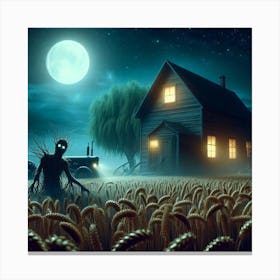 Tree creature in the field 2 Canvas Print