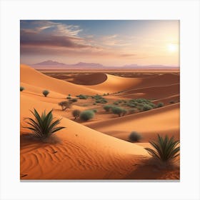 Sahara Desert Landscape 7 Canvas Print
