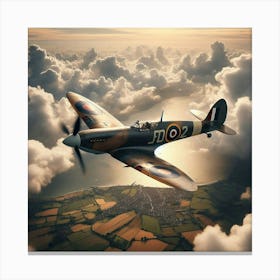 Spitfire In Flight 1 Canvas Print