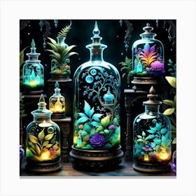 Glass Jars Canvas Print
