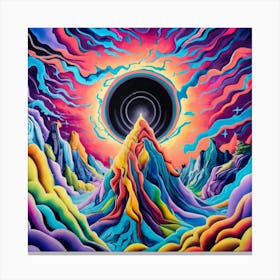 Psychedelic Mountain Canvas Print