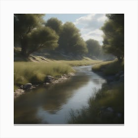 Stream In The Woods 42 Canvas Print