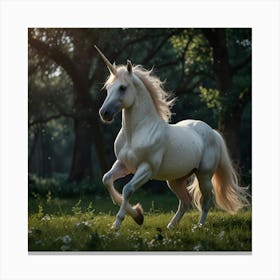 Unicorn In The Forest 11 Canvas Print