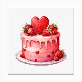 Valentine'S Day Cake 31 Canvas Print