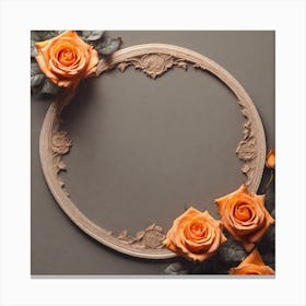 Frame With Roses 17 Canvas Print