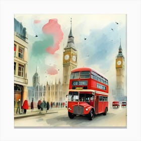 London Bus Canvas Print