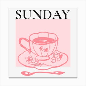 Sunday Cup of Tea 1 Canvas Print