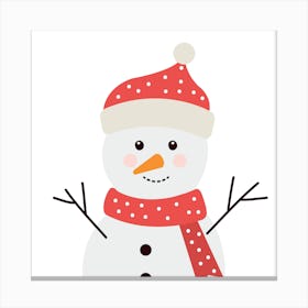 Snowman 1 Canvas Print