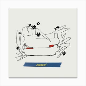 Together But Apart Square Canvas Print