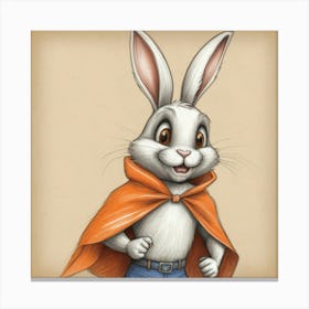 Bunny With Cape Canvas Print