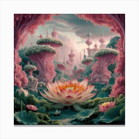 Enchanted Bloom A Fantastical Garden (2) Canvas Print