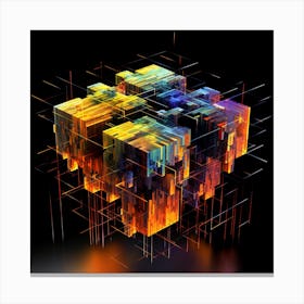 Abstract Cubes 6 Canvas Print