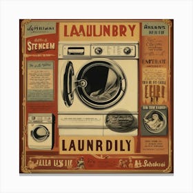 Default Default Vintage And Retro Laundry Advertising Aestethi 1 (3) Canvas Print