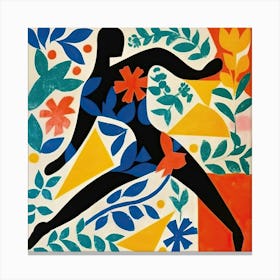 Black Figure Botanical, The Matisse Inspired Art Collection Canvas Print