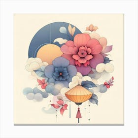 Chinese Floral Painting Canvas Print