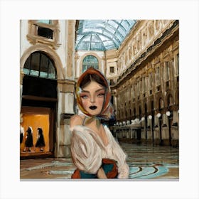 Milan Girl Canvas Print