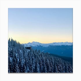 A Serene Polar Wilderness At Sunset Where The Gradient Of An Ethereal Blue Sky Clashes With The Coo (7) Canvas Print